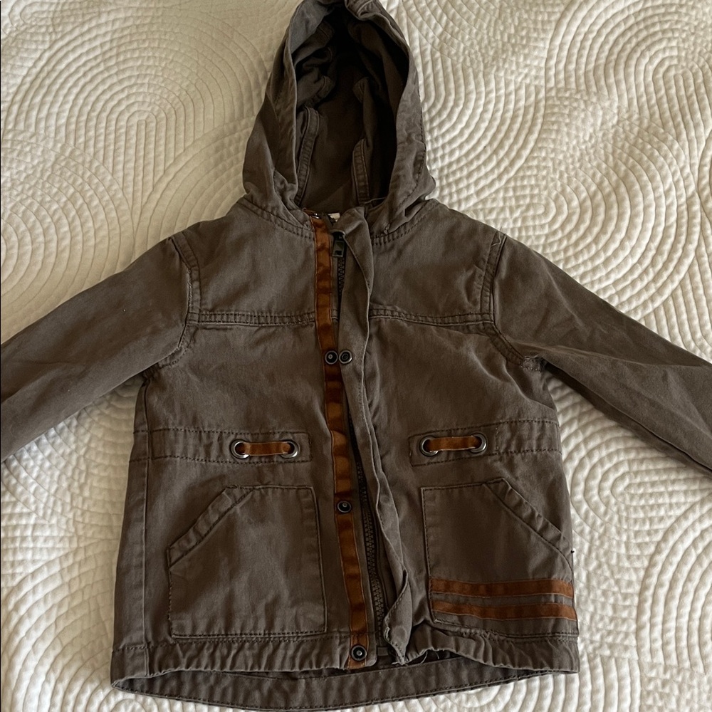 Kids Mocha Hooded Jacket
